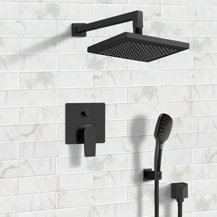 Shower Faucet, Remer SFH53, Matte Black Shower System with 8